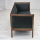 1950s, Danish 3-seater sofa, green/blue furniture velour, ash wood.