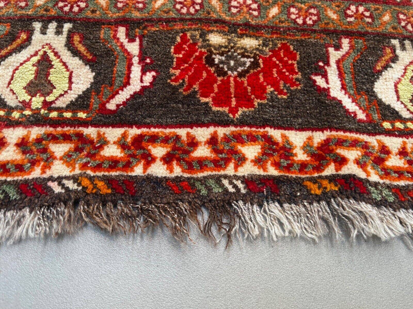 Tapis Abadeh vintage traditionnel 250x169 cm, tapis oriental fait main.