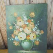 Huile sur toile "Bouquet de Fleurs" Gustavus