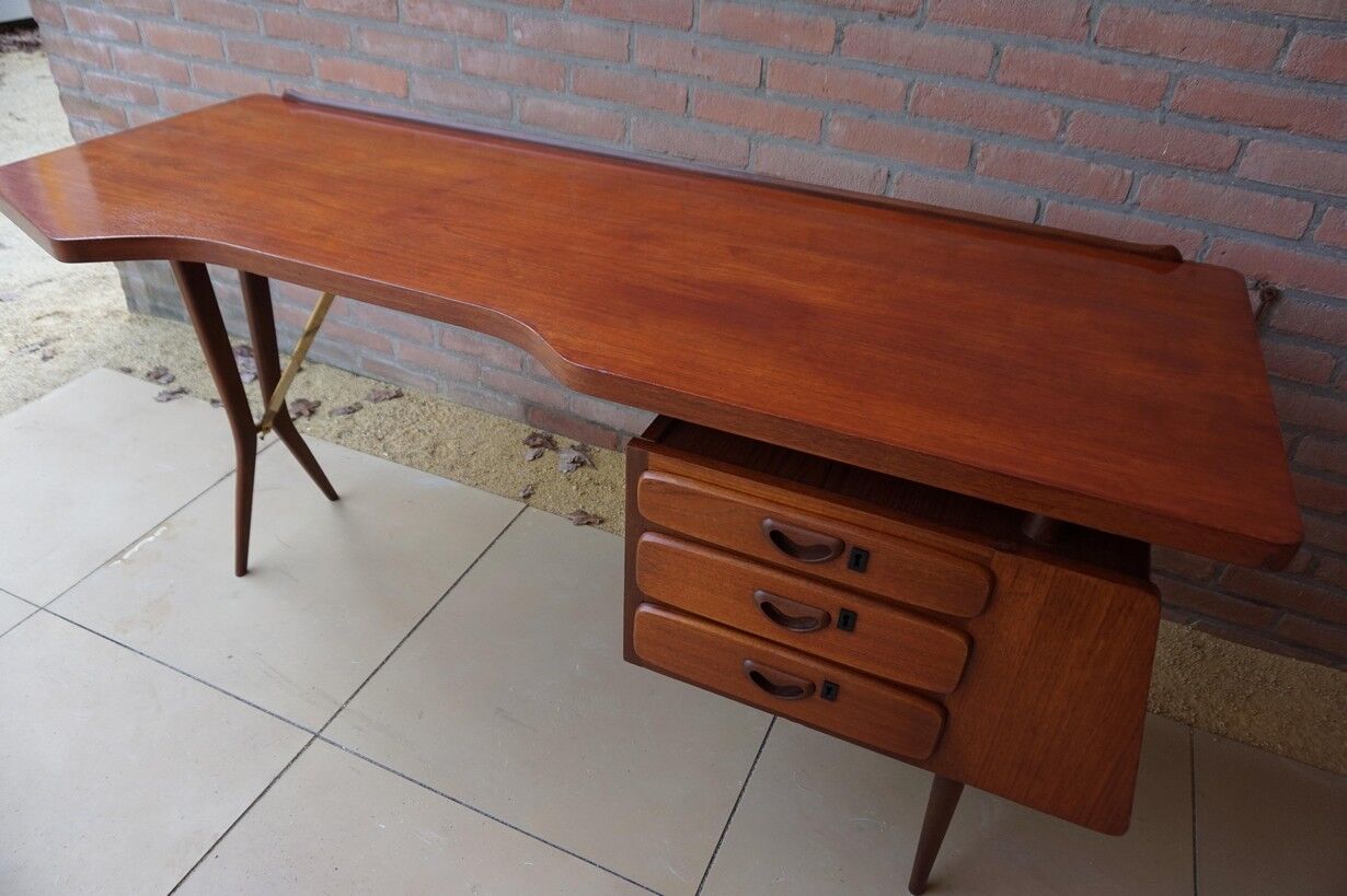 Mid-Century Dutch Modern Writing Desk by Louis Van Teeffelen for Wébé, 1950s