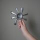 Paire de bougeoirs aluminium design années 80 90 forme libre contemporain métal argenté