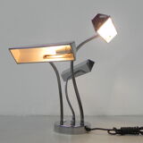 Vintage desk lamp with 3 chromed shades