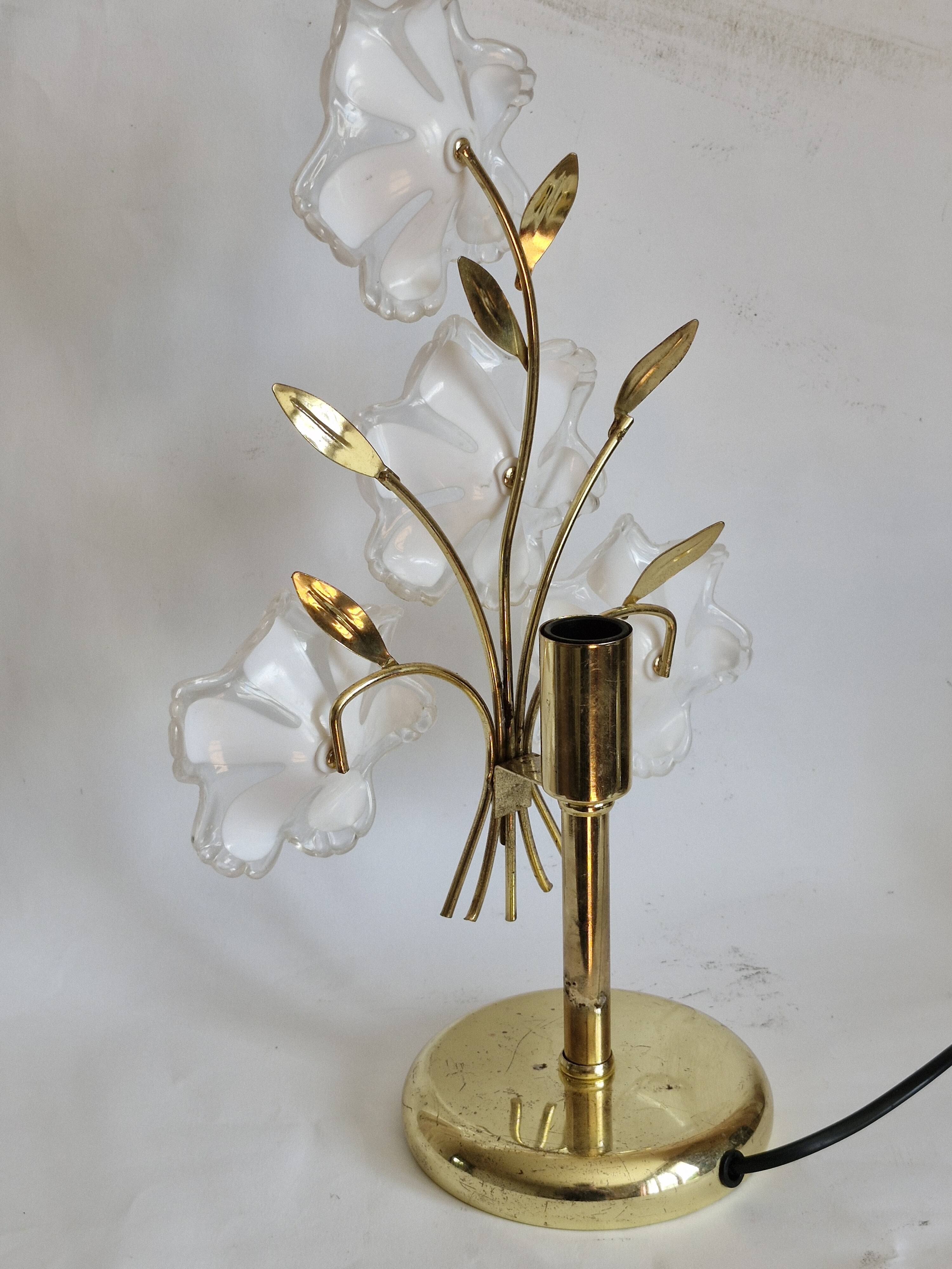 80s/90s flower table lamp