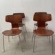Series of 4 chairs Hammer Model 3103 , Arne Jacobsen, Fritz Hansen 1971