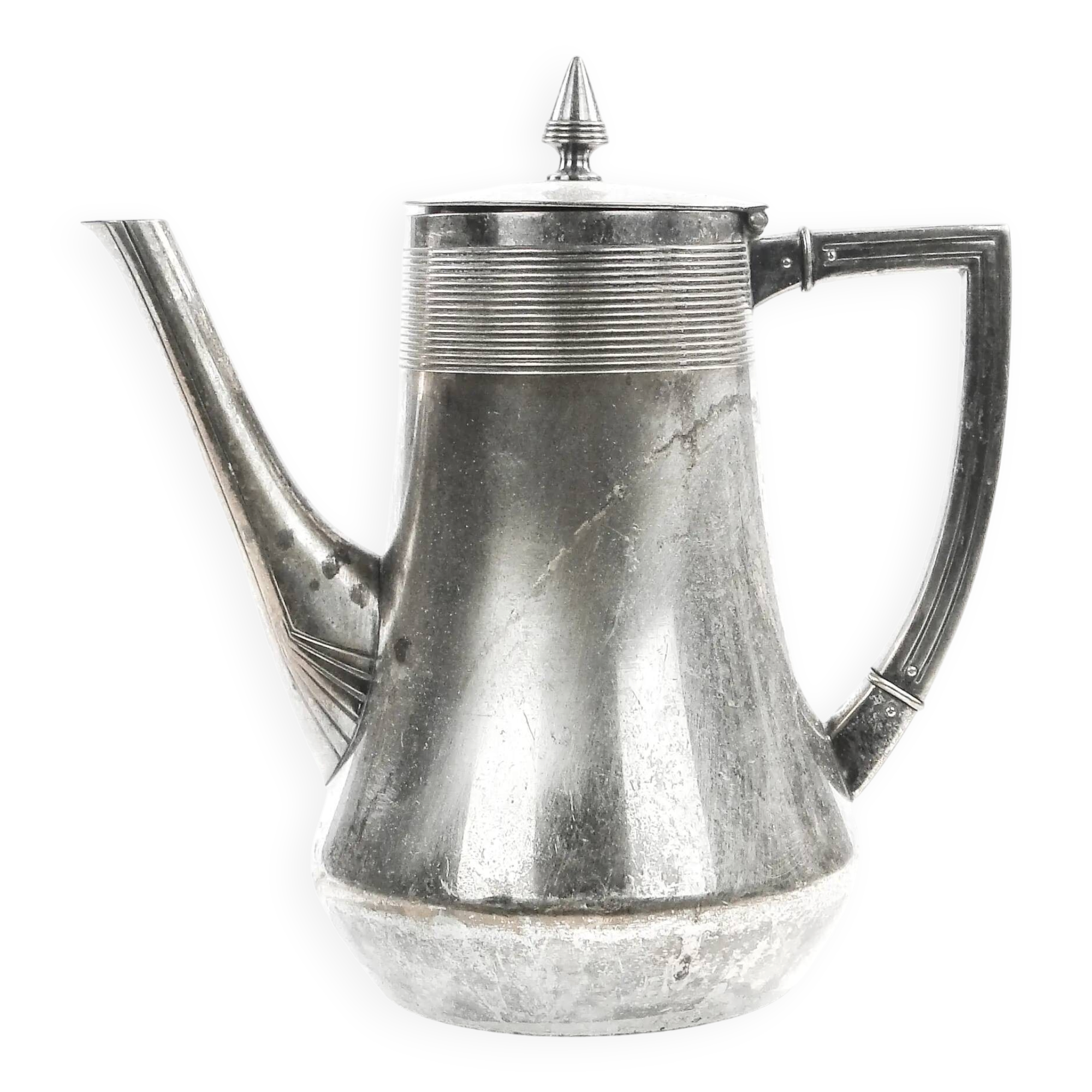 Art Nouveau silver-plated brass teapot, WMF, Germany, early 20th century