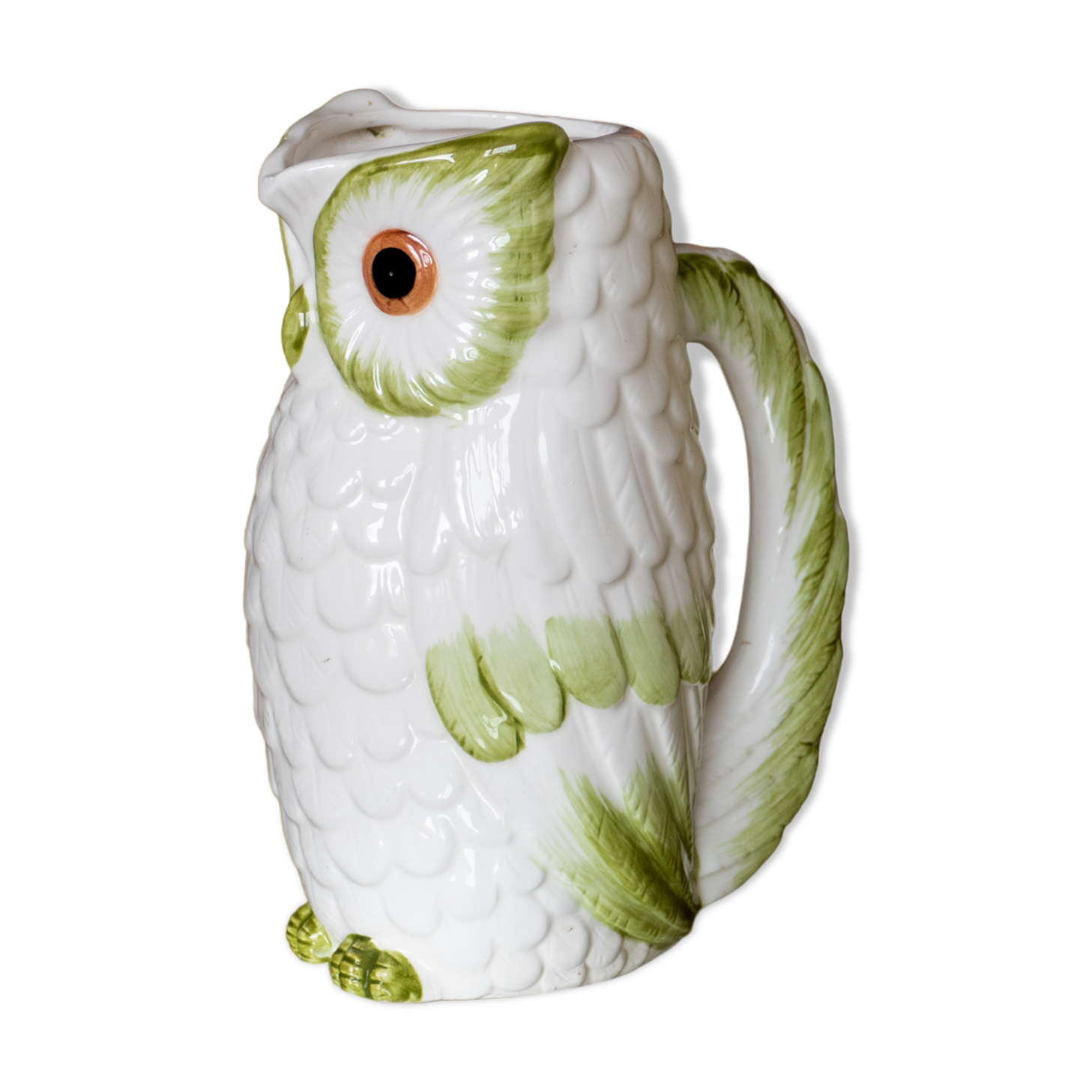 Pretty old decanter in owl / owl slurry