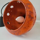 Fat Lava keramiek hanglamp, oranje tinten, jaren 50