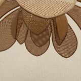 Lotus flower suspension in vintage cannage