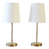 Paire de lampes de chevet scandinaves en laiton