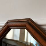Octagonal wooden mirror
