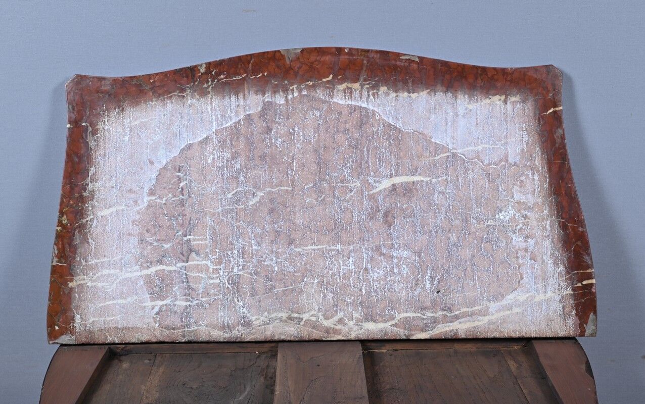 Small marquetry chest of drawers, Louis XV style – mid 19th century