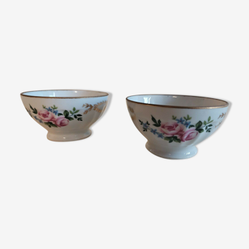 Paire de bols porcelaine de Chauvigny années 60