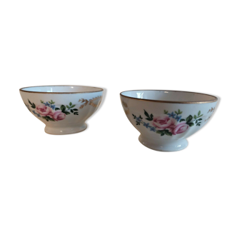 Pair of chauvigny porcelain bowls 60s