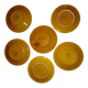 Six slurry dessert plates