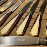 Lot of 10 two-tone art deco knives