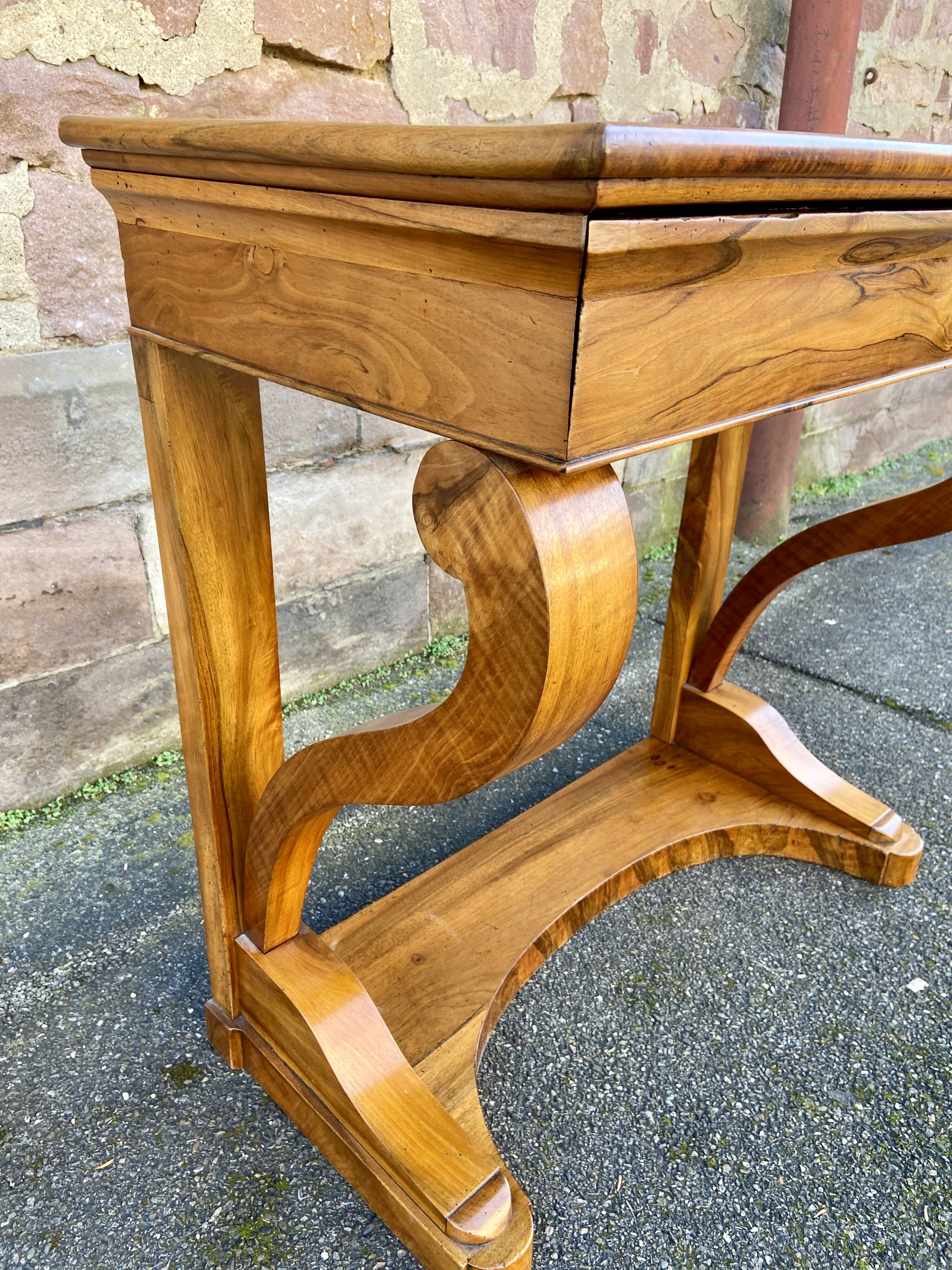 Louis Philippe Biedermeier console circa 1850 walnut