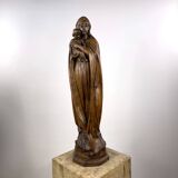 Virgin carved oak wood
