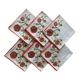 Set of 6 towels 70's printed "multicolored flowers" - cotton - 47X42 cm