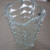 Art-deco faceted glass vase