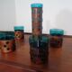 Copper and Glass Set by Nanny Still for Raak Amsterdam, 1970s, Set of 5