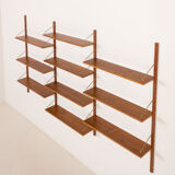 Danish mid century teak shelving unit, 1960s