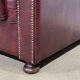 1980s Red 2-Seater Chesterfield Sofa