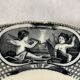 6 black dessert plates Old and Johnston Bordeaux 19th century astrology