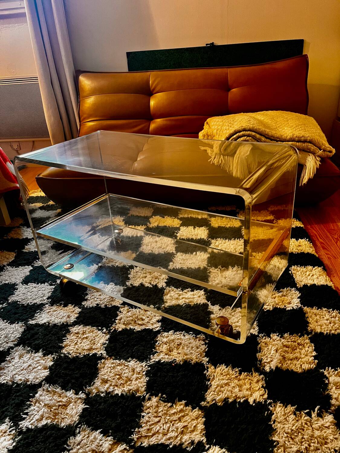 1970s Plexiglass coffee table