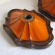 Ensemble de 2 lampes allemandes orange de mur en céramique de la lave de la 1960 / 70s
