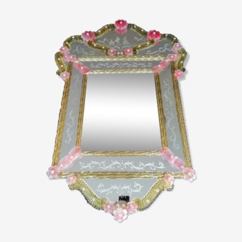 Miroir vénitien verre de Murano - 100x68cm