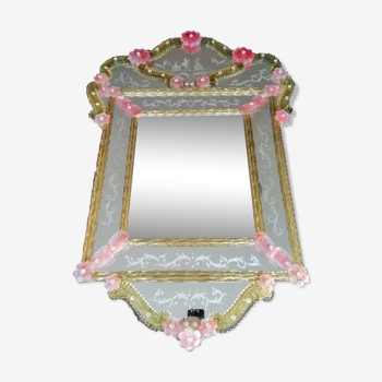 Murano glass Venetian mirror - 100x68cm