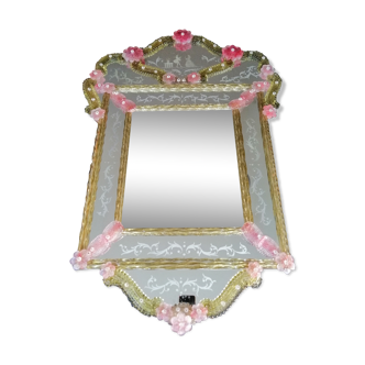 Murano glass Venetian mirror - 100x68cm