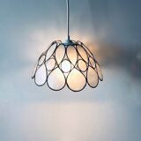 Mother-of-pearl and brass pendant light
