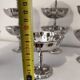 12 shiny high sorbet cups in stainless steel chrome
