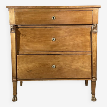 Swiss 19th century Empire style chest of drawers