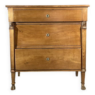 Swiss 19th century Empire style chest of drawers