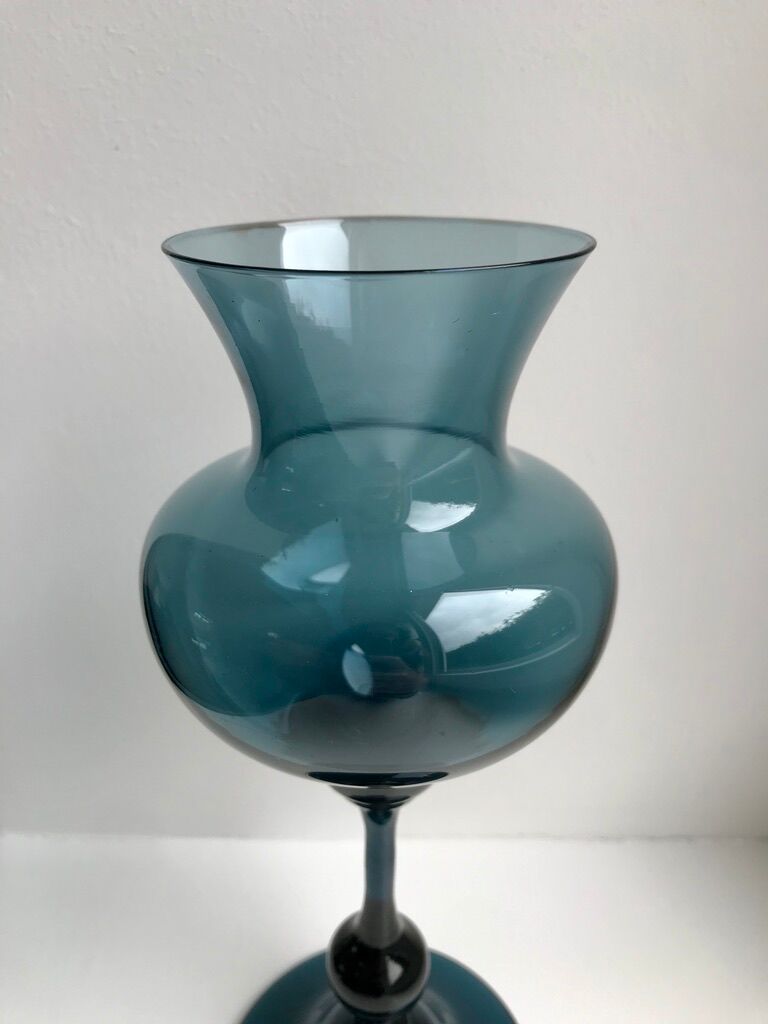 Design vase in smoked glass 70s