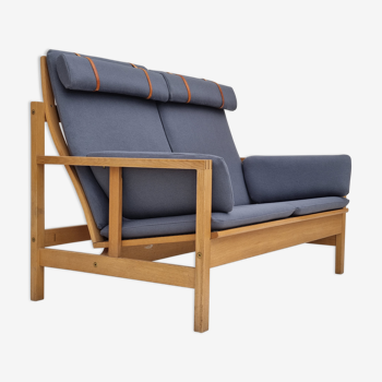 1970s, Danish design by Børge Mogensen, sofa model 2252, oak, furniture wool