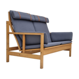 1970s, Danish design by Børge Mogensen, sofa model 2252, oak, furniture wool