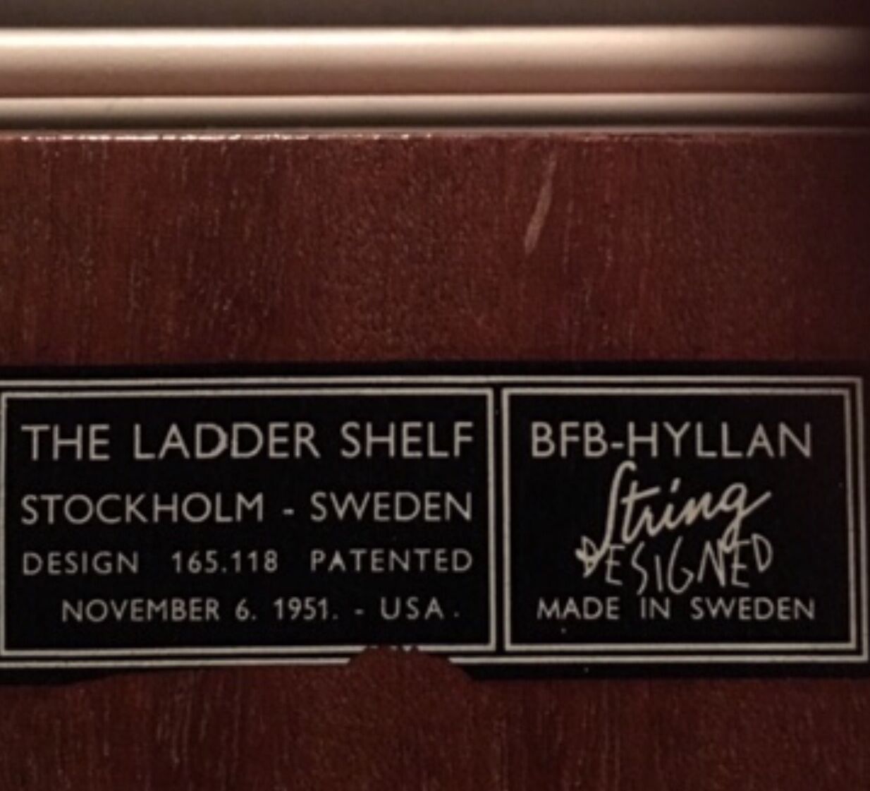 String shelf Kajsa and Nils Strinning 1917-2006