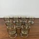 Set of 9 smoked glass champagne glasses, 1970