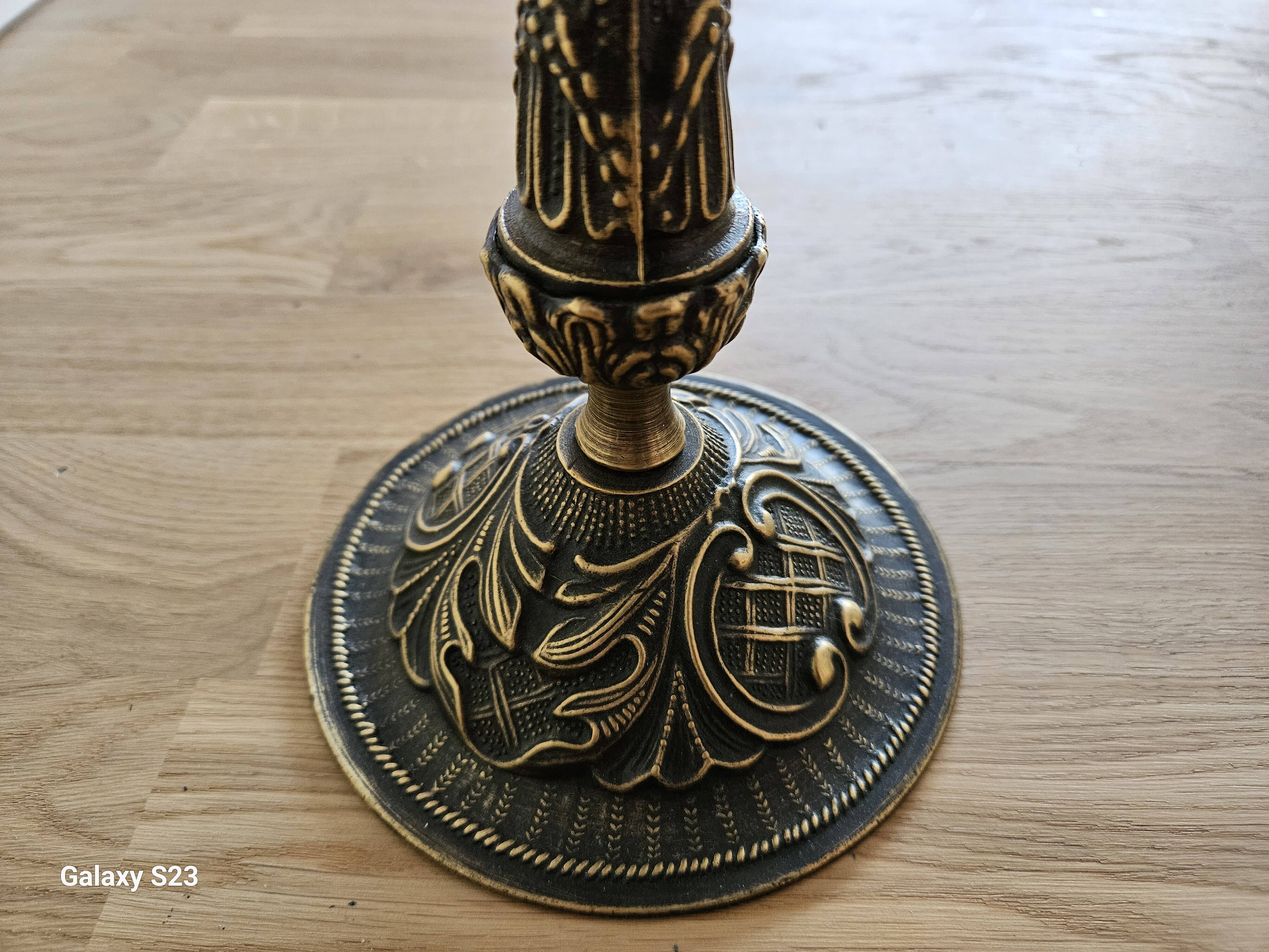 Antique patinated bronze chandelier
