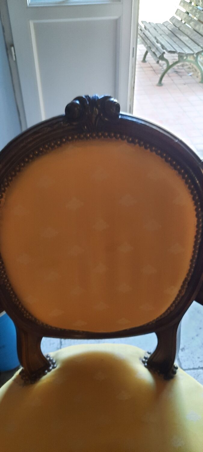 Pair of Louis XVI style armchairs