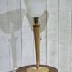 Mazda lamp from the 1960s, sheet metal base and wooden stem