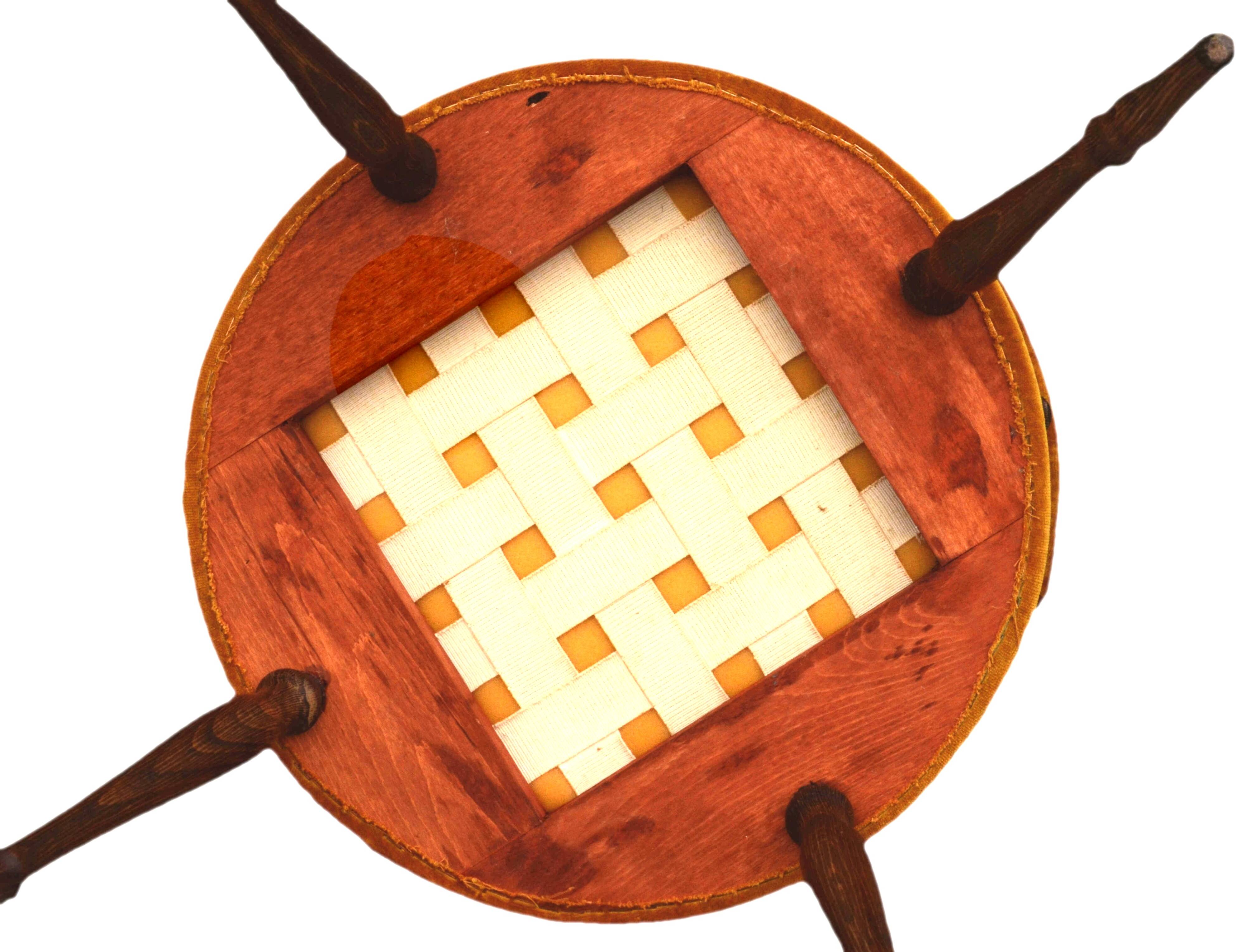 Mustard gondola armchair in the style of Helmut.