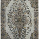 Handmade distressed oriental 1980s 169 cm x 263 cm grey rug