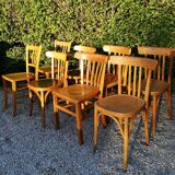 Set of 8 chairs Bistro mismatched