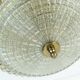 Glamorous 1960s mid century ceiling lamp ceiling fixture brass and glass
