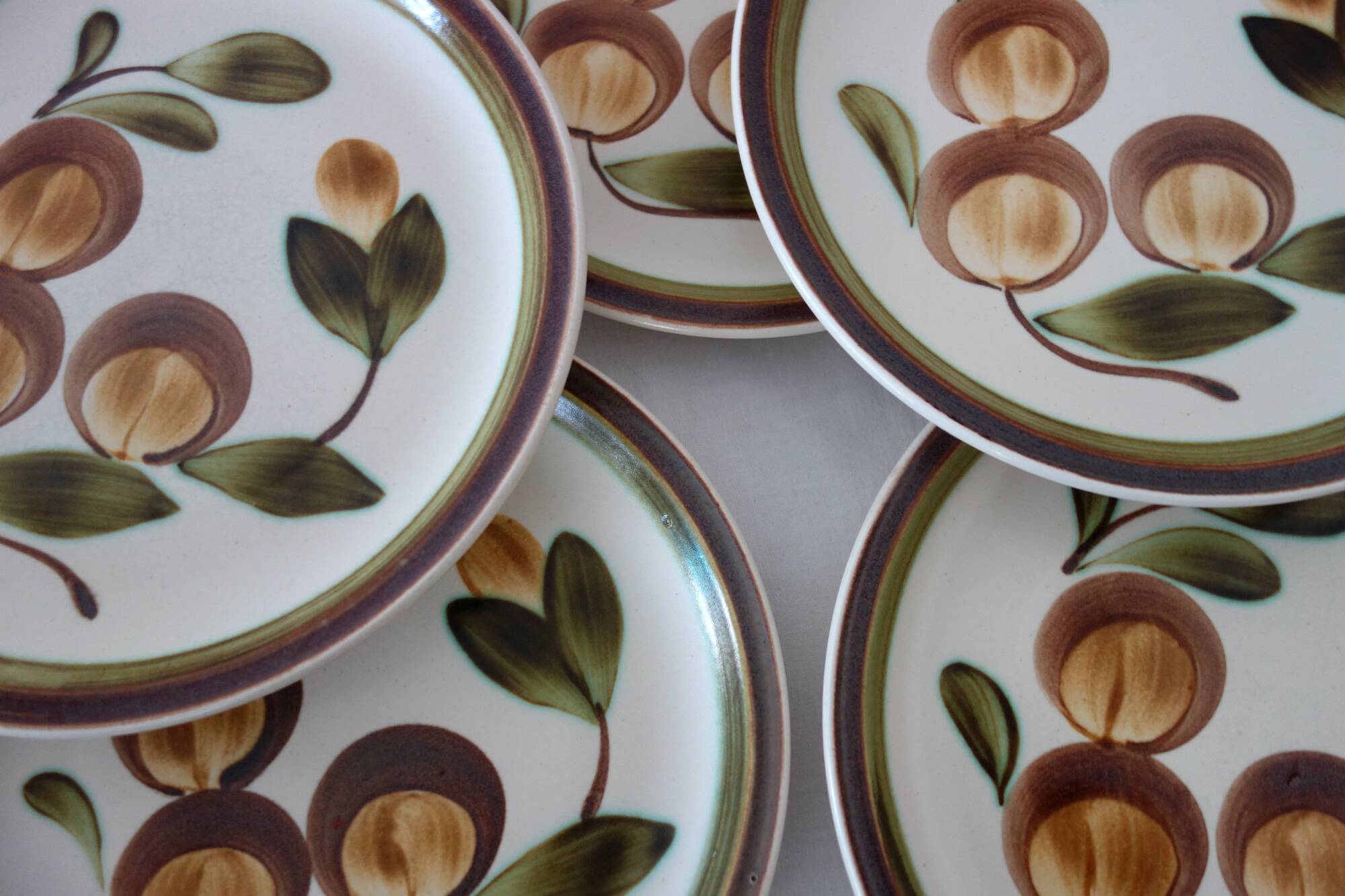 6 Gien Mombasa pattern dinner plates from the 1970s