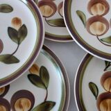 6 Gien Mombasa pattern dinner plates from the 1970s